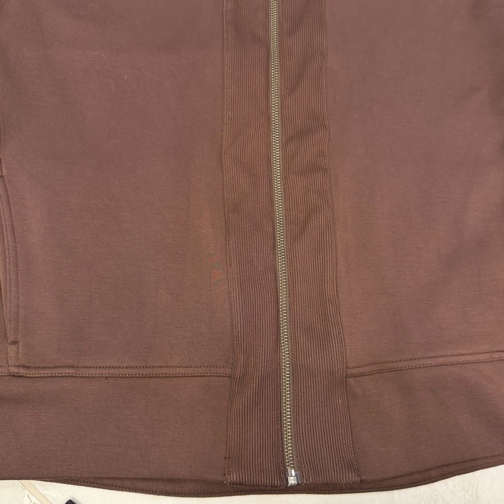 L.L.Bean CloudSoft Full Zip Cozy Sweatshirt Jacket Brown M New Style - Picture 6 of 9